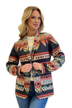 Dakota Faux Suede Blazer - Cowhide and Conchos