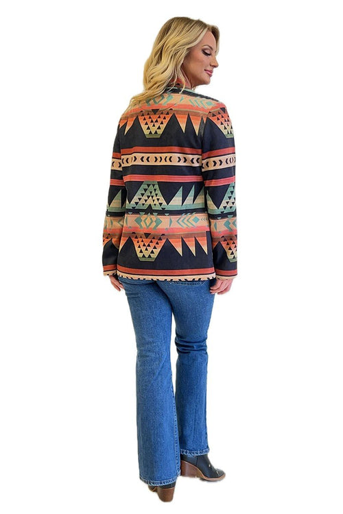 Dakota Faux Suede Blazer - Cowhide and Conchos