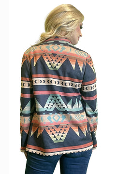 Dakota Faux Suede Blazer - Cowhide and Conchos