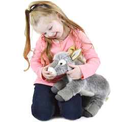 Darlene The Donkey | 15 Inch Stuffed Animal Plush - Cowhide and Conchos