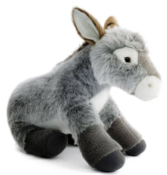 Darlene The Donkey | 15 Inch Stuffed Animal Plush - Cowhide and Conchos