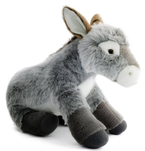 Darlene The Donkey | 15 Inch Stuffed Animal Plush - Cowhide and Conchos