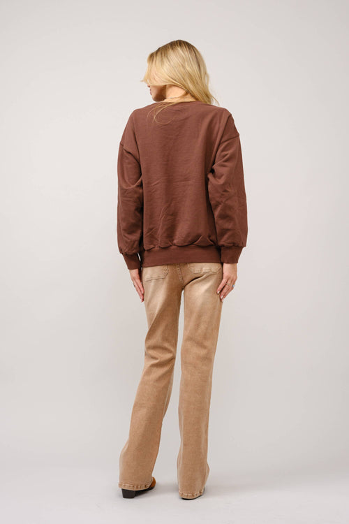 Bull Rider Embroidered Sweatshirt - large remaining