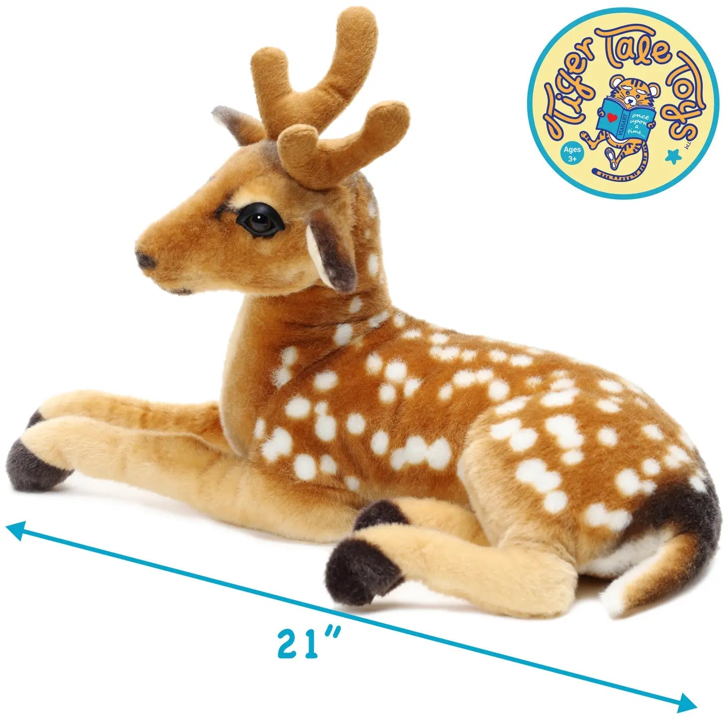 Dorbin The Deer | 21 Inch Stuffed Animal Plush - Cowhide and Conchos