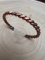 Elaine Tahe Copper Bracelet - Cowhide and Conchos