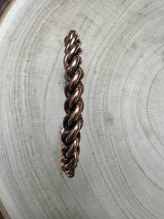 Elaine Tahe Copper Bracelet - Cowhide and Conchos