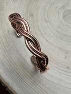 Elaine Tahe Copper Bracelet - Cowhide and Conchos