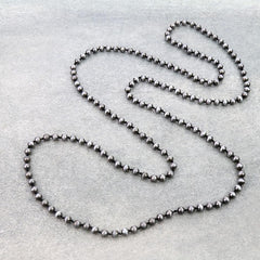 Faux Pearl Necklace - 60 inch! - Cowhide and Conchos