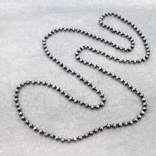 Faux Pearl Necklace - 60 inch! - Cowhide and Conchos