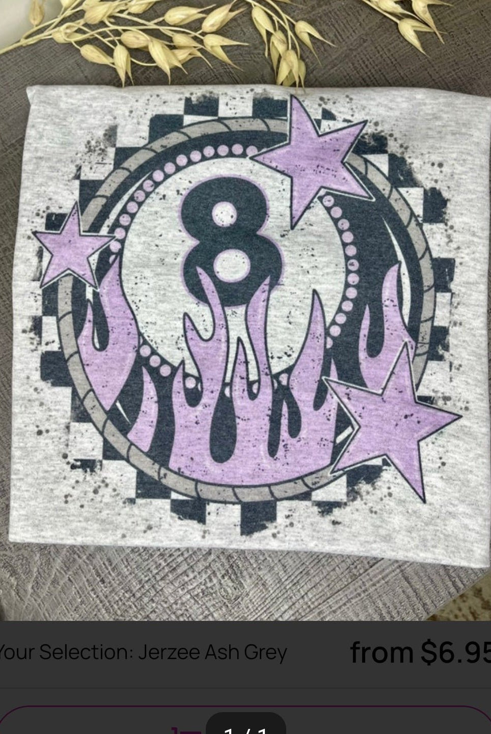 Flaming 8 Ball T-shirt - Cowhide and Conchos