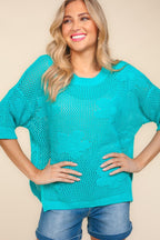 Floral Crochet Sweater Top - Cowhide and Conchos