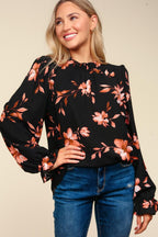 Frilled Neck Blouse - Cowhide and Conchos