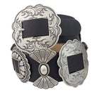 Fully Packed Concho Wide - Width Western Belt - Cowhide and Conchos