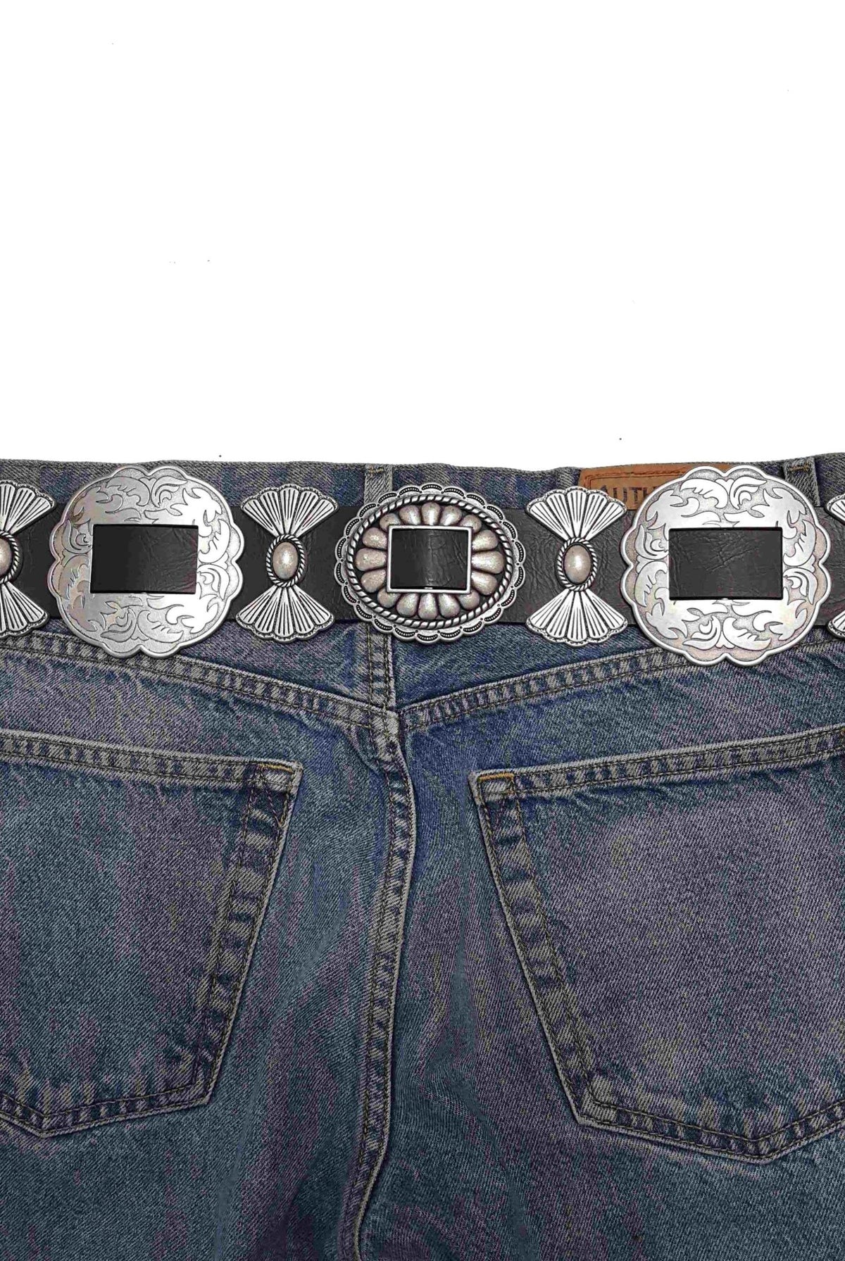 Fully Packed Concho Wide - Width Western Belt - Cowhide and Conchos