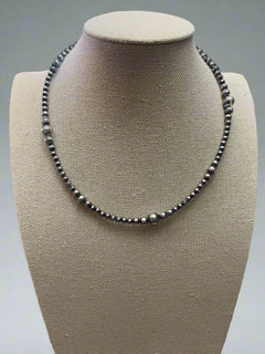 Graduated Sterling Silver Pearl Choker - 15 inch - Top Seller - Cowhide and Conchos