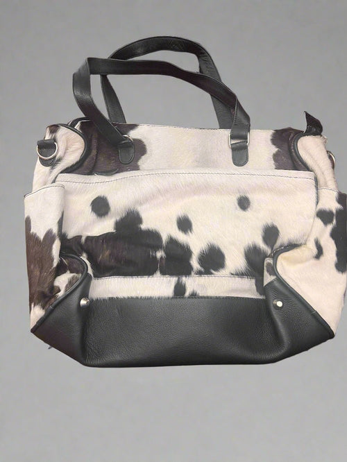 Hair on Hide Crossbody Diaper Bag - Tons of storage - Cowhide and Conchos