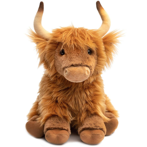 Henley The Highland Cow | 11 Inch Stuffed Animal Plush - Cowhide and Conchos