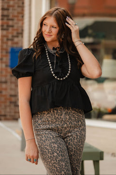 Hidden Cheetah Comfort Flares - Cowhide and Conchos
