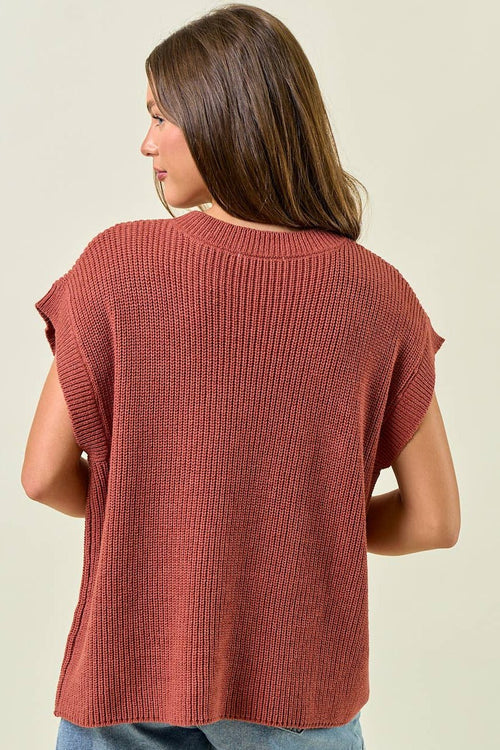 Horseshoe Sweater Vest - Cowhide and Conchos