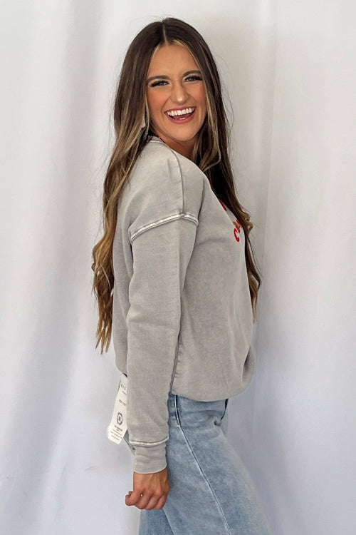 J Adore Cowboys Mineral Sweatshirt - Cowhide and Conchos
