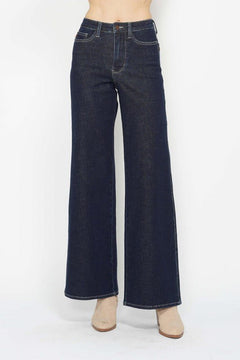 Judy Blue Retro Wide Leg Jeans - Cowhide and Conchos