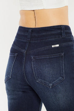 Kan Can High Rise Flare Jeans - Cowhide and Conchos