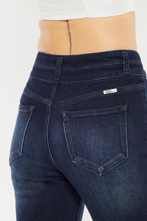 Kan Can High Rise Flare Jeans - Cowhide and Conchos