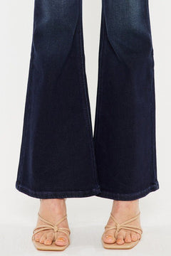 Kan Can High Rise Flare Jeans - Cowhide and Conchos