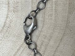 Kathleen Livingston Turquoise & Sterling Silver Necklace - Cowhide and Conchos