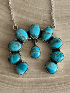 Kingman Necklace by Hada - 18 inch - Cowhide and Conchos