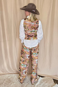 Legend of the Cowboy Trouser Pant - Cowhide and Conchos