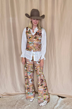 Legend of the Cowboy Vest - Cowhide and Conchos
