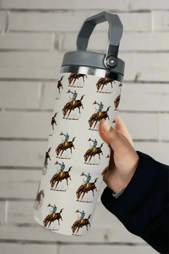 Let'r Buck Western Print 30oz Tumbler - Cowhide and Conchos