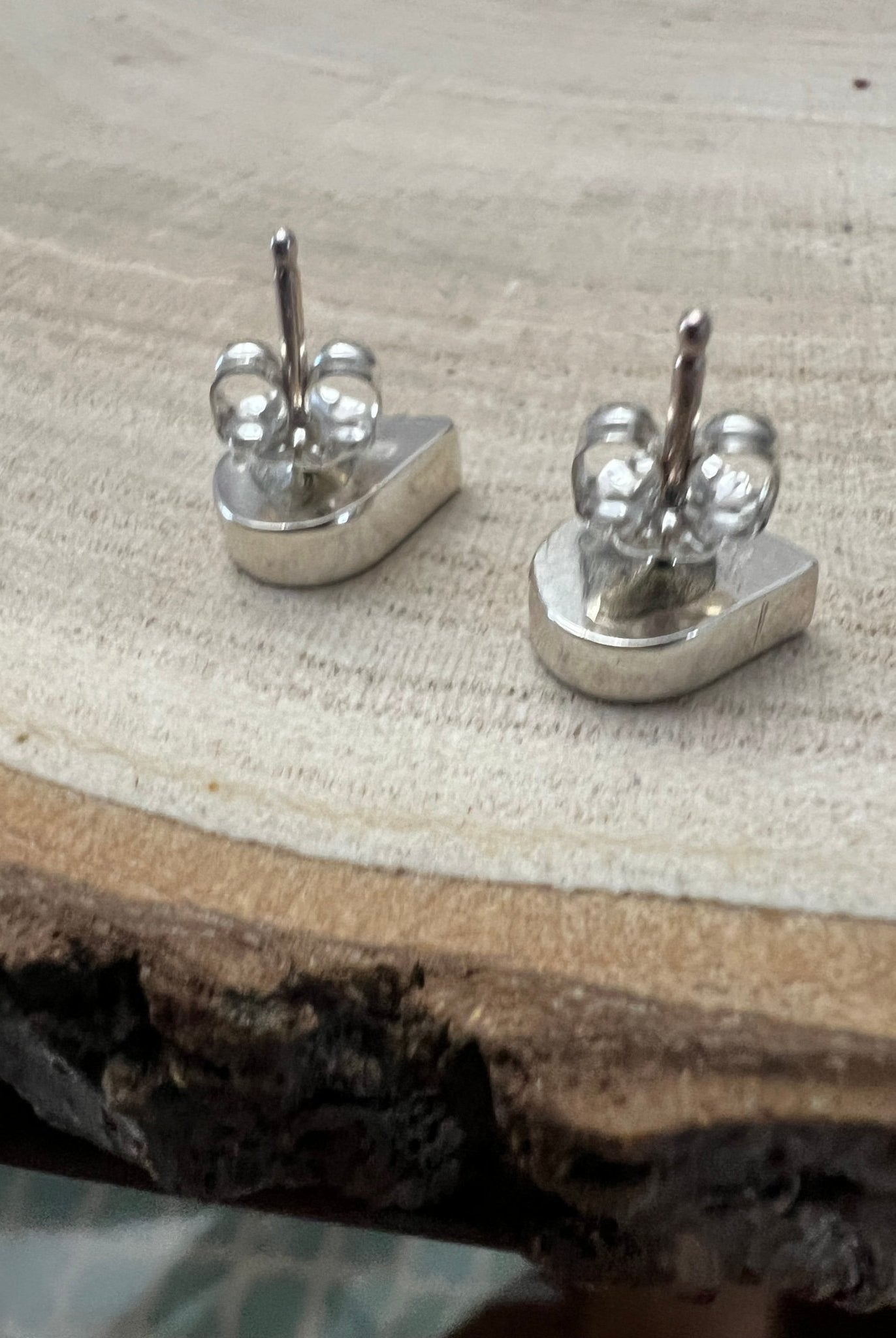 Lynette Johnson Inlay Turquoise and Sterling Silver Post Earrings - Cowhide and Conchos