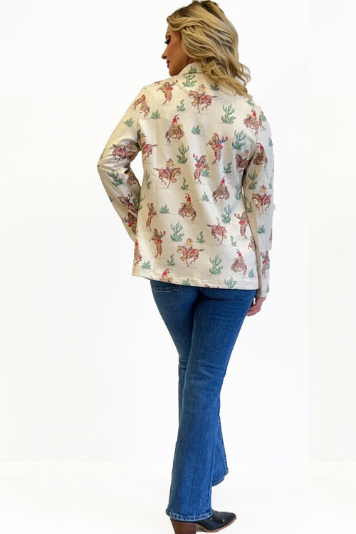 Mohave Dessert Faux Suede Blazer - Cowhide and Conchos