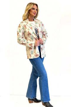 Mohave Dessert Faux Suede Blazer - Cowhide and Conchos
