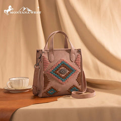 Montana West Aztec Collection Crossbody - Cowhide and Conchos
