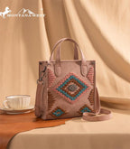 Montana West Aztec Collection Crossbody - Cowhide and Conchos