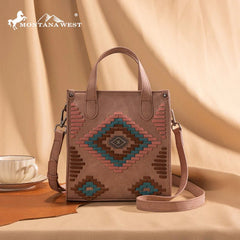 Montana West Aztec Collection Crossbody - Cowhide and Conchos