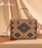 Montana West Aztec Tote Crossbody Bag - Cowhide and Conchos