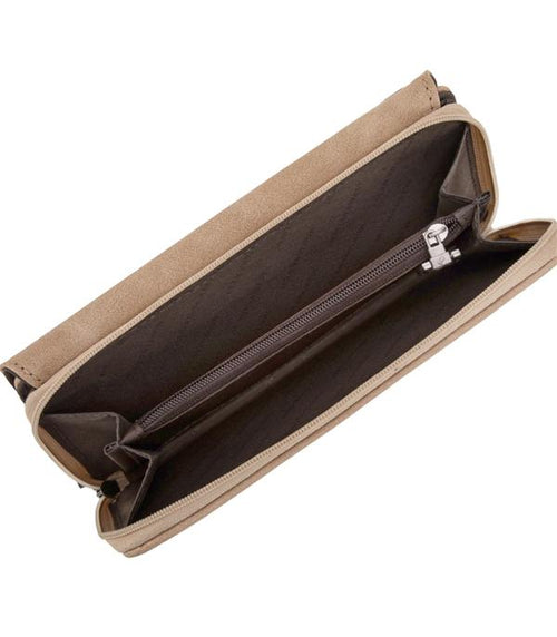Montana West Aztec Wallet - Tan - Cowhide and Conchos