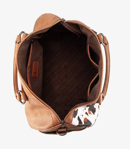 Montana West Tooled Collection Duffle Bag - Cowhide and Conchos
