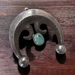 Naja with turquoise - Cowhide and Conchos