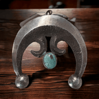 Naja with turquoise - Cowhide and Conchos