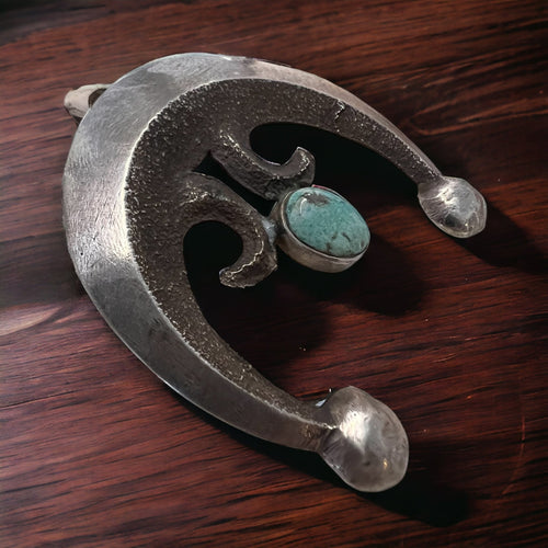 Naja with turquoise - Cowhide and Conchos