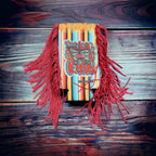 Not My Brand of Cattle Fringe Koozie - Cowhide and Conchos