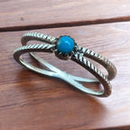 Parker Spiny Stacker Ring - Cowhide and Conchos