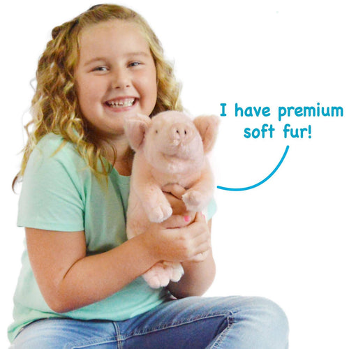 Perla The Pig | 11 Inch Stuffed Animal Plush - Cowhide and Conchos