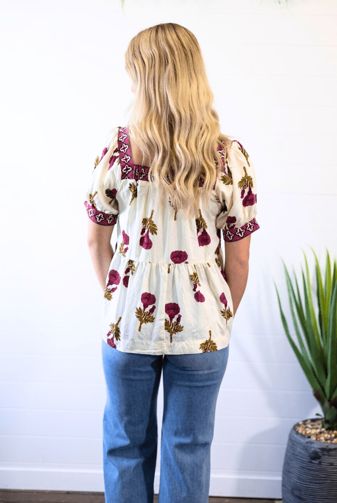 Prairie Marigold Blouse - Cowhide and Conchos