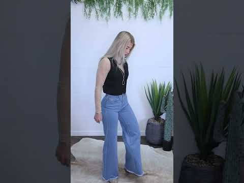 Black V-Neck Button Vest